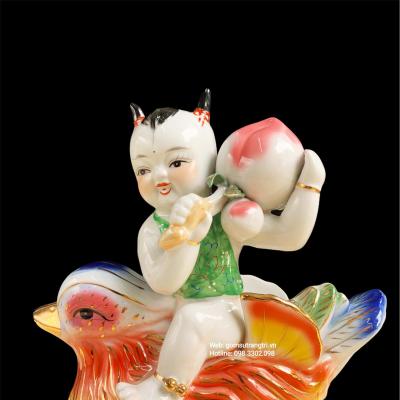 BỘ TƯỢNG TIÊN ĐỒNG NGỌC NỮ VÁC TRÁI ĐÀO VÀ GẬY NHƯ Ý